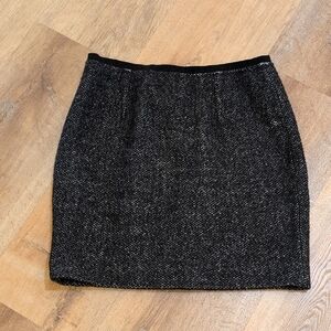 Chic Black Tweed Skirt
